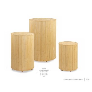 Set 3 Cilindri in bamboo per decorazione Wedding matrimonio party planner allestimenti art 29683