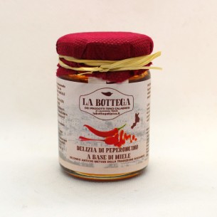 Barattolo delizia di peperoncino a base miele 100% Italiano confezione 100g Art MIELEPEPERONC100