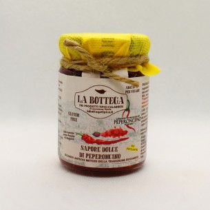Barattolo confettura di peperoncino 100% Italiano confezione 200g Art CONFPEPERONC200