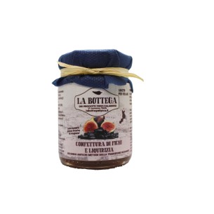 Barattolo delizia marmellata di fichi e liquirizia 100% Italiano confezione 200g Art MARMFICHILIQUI200