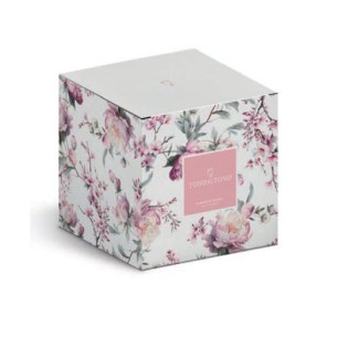 Bomboniera candela a forma di fiore PEONIA D 12 x h 6 cm con Scatola art 40225 2