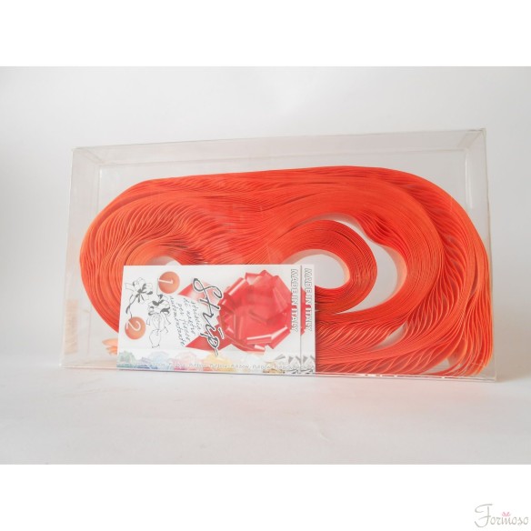 Coccarda fiocco auto tirante 31 mm per matrimonio auto casa sposi Arancio 30 pz - art 2100.12