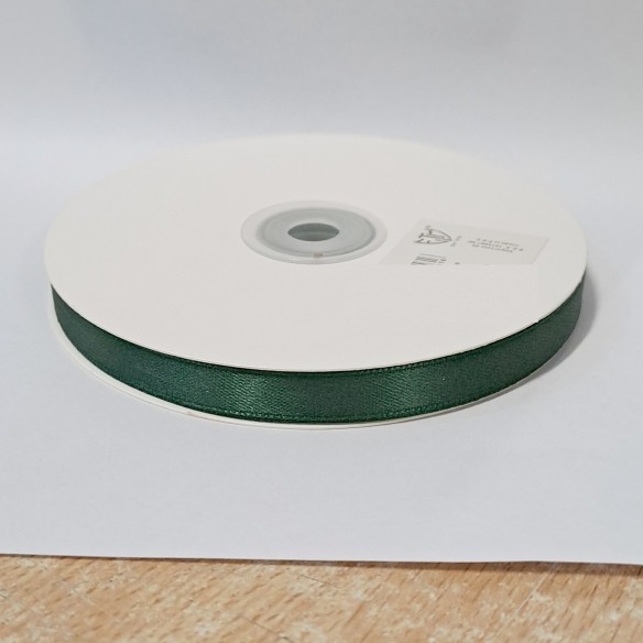 Nastro doppio raso 6 mm rotolo bobina da 50 mt VERDE SMERALDO fai da te - art D0638