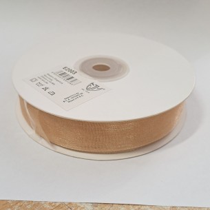 Nastro organza 2 cm rotolo bobina da 50 mt Nocciola fai da te - art E2003