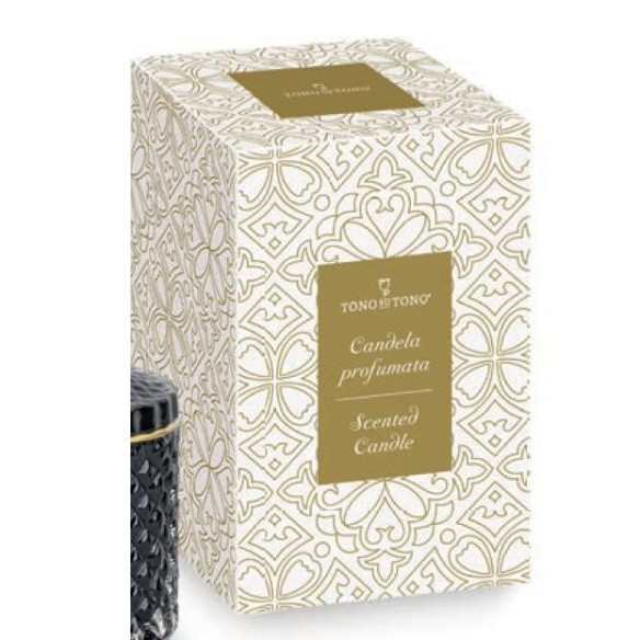 Bomboniera Matrimonio porta candela in vetro cobalto modello POTICHE con nappina 8,5 x h 14,5 cm art 22547