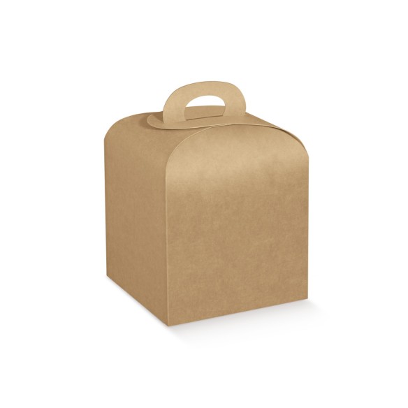 Scatola porta mini Panettone confezioni Natalizie colore avana mis. 16 x 16 x h 14 cm confezione 50 pz art 37240