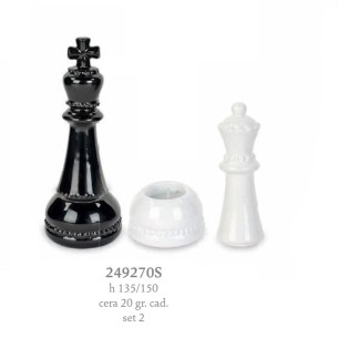 BOMBONIERA MATRIMONIO SCACCHI S/2 RE/REG.CAND.+SCATOLA   ART. 249270S