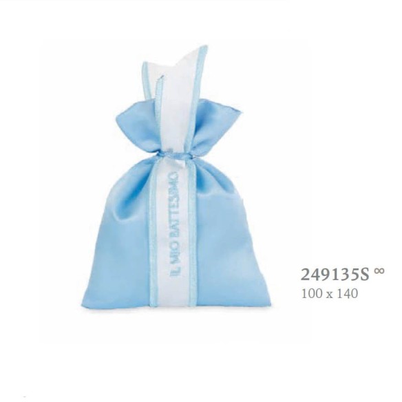 SACCHETTO BATTESIMO AZZURRO CONF.DA 12PZ ART. 249135S
