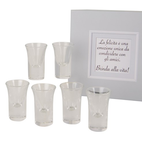 Bomboniera AMICI SET 6 BICCHIERINI C/BOX ART. 07A202