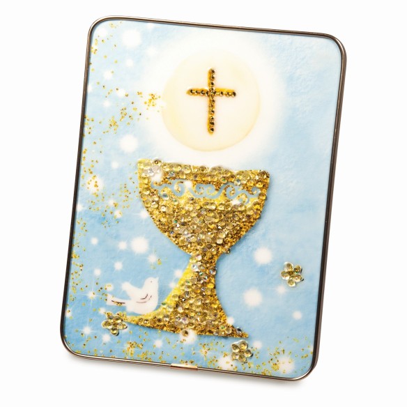 Bomboniera STONE QUADRO COMUNIONE CM.15 H.20 ART. AL044