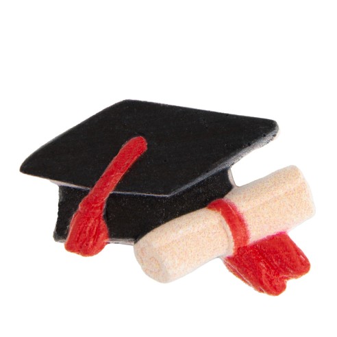 Bomboniera laurea Gesso Tocco set da 12pz cm.4  Art.08A195