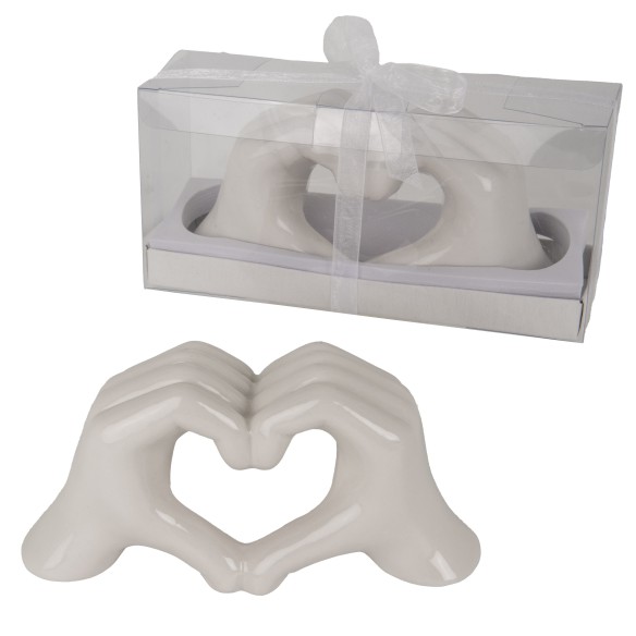 Bomboniera MANI CUORE CM.19 H.9 C/BOX ART. 02A304