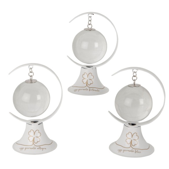 Bomboniera QUADRIFOGLIO MONDO LED H.12 S/3PZ ART. 07A160