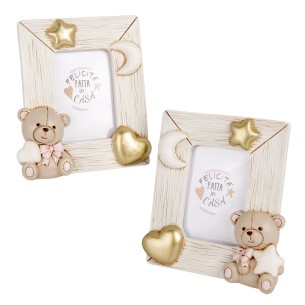 Bomboniera TEO ORSO P/FOTO  ROSA   CM.10X12  S/2PZ  ART. 04A432