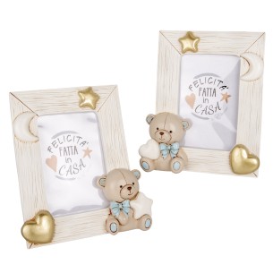 Bomboniera TEO ORSO P/FOTO  CIELO  CM.16X19  S/2PZ  ART. 04A433