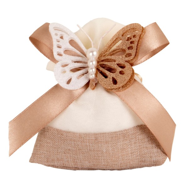 Sacchetti Matrimonio MARIPOSA BAG TORTORA CM.9X11 Conf.12PZ ART. C2817
