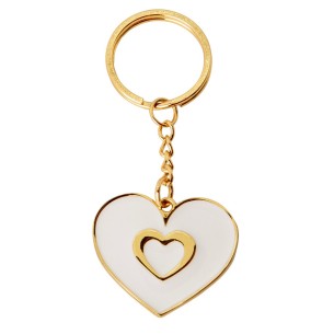 Bomboniera ZAMA P/CHIAVE 2CUORI GOLD CM.4 ART. 12A168