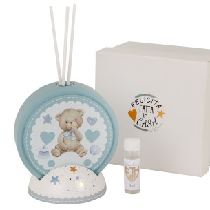 Bomboniera PITTURA DIFFUSORE BABY CIELO H.11 C/SCATOLA ART. 08A214