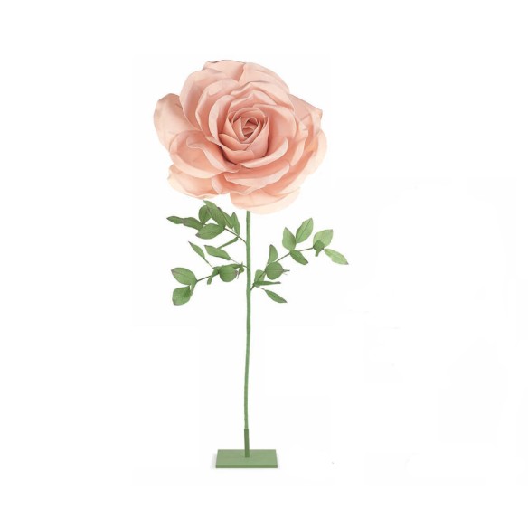 Fiore tipo Rosa in Polietilene ROSA con stelo ideale per decorazione wedding D.50 cm art 29029