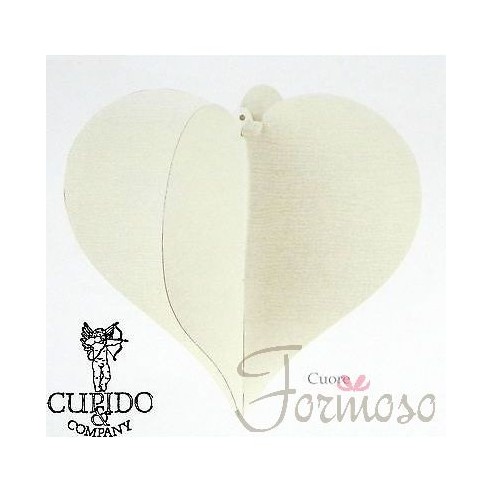 Cuore bomboniera ardesia avorio 30 x 30 cm decorazione n 10 pz art 57634