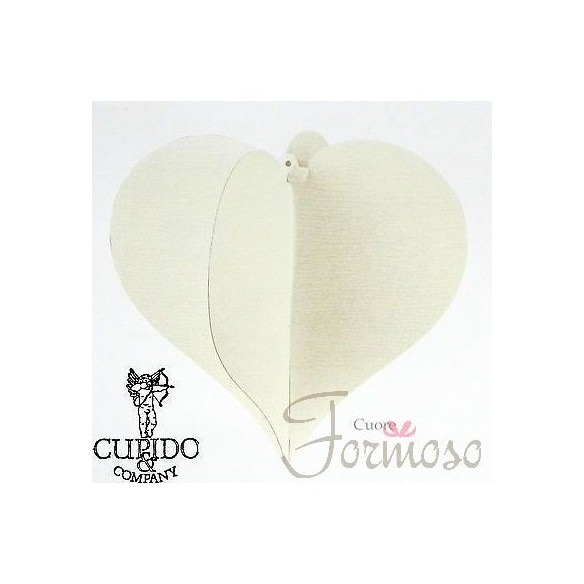 Cuore bomboniera ardesia avorio 450x460 mm decorazione n 10 pz art 57635