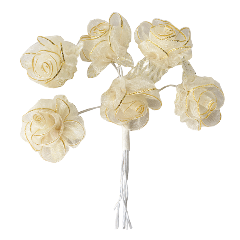 Fiore oro effetto brillantinato decorazione bomboniera d 2 cm set 12 pz art B0750ORO