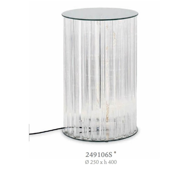 BOMBONIERA MATRIMONIO ALZATA VETRO C/LED 250XH.400MM    ART. 249106S