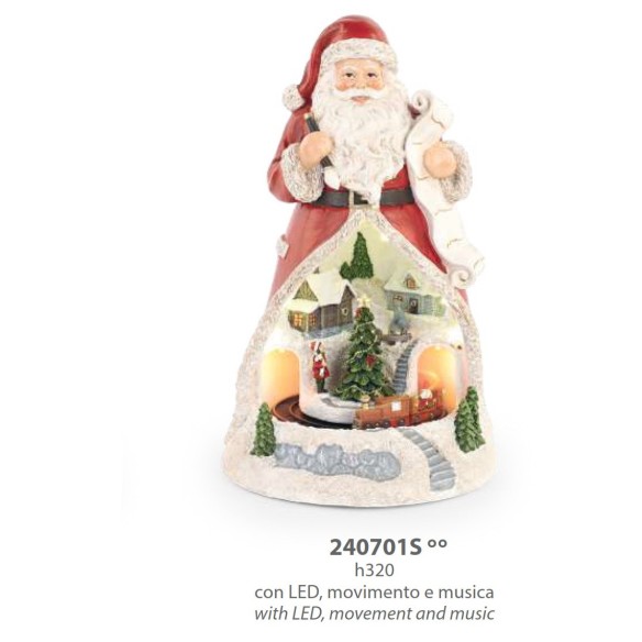 BABBO C/TRENINO C/MOV/LED/MUS H.320 ART.240701S