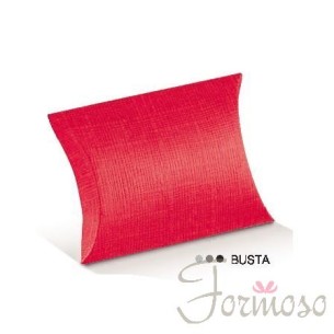 Scatola bomboniera tipo busta laurea seta rosso 70x70x25mm n 10 pz art 13608
