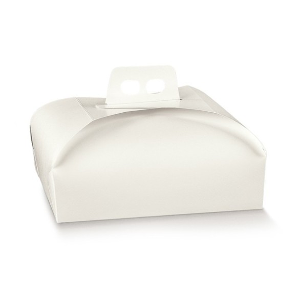 Scatola porta Torta per Pasticceria misura 39 x 39 x 7 h cm Fibra Bianco confezione 60 pz art 119387S