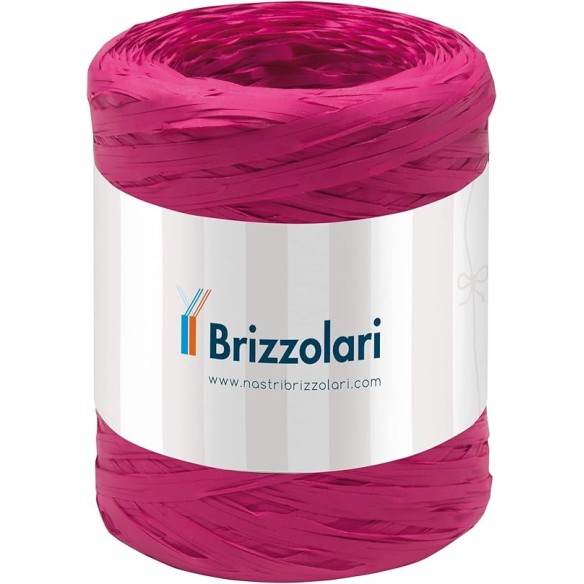 Rotolo Bobina Raffia Sintetica colore FUXIA decorazione 5 mm X 200 mt art 6802.13