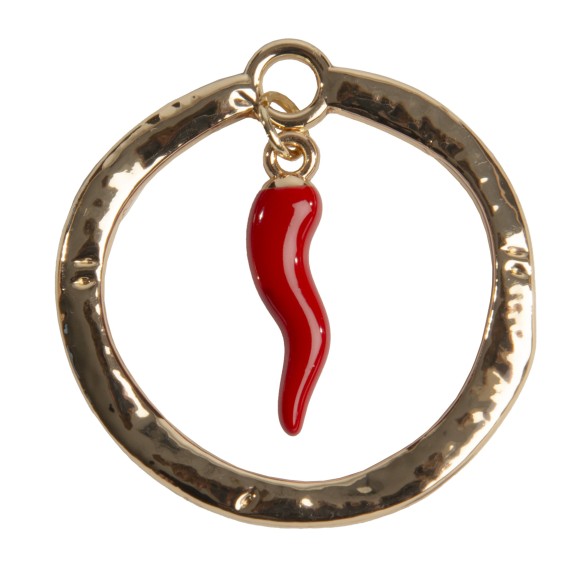 Bomboniera ZAMA CORNETTO CERCHIO P/CHIAVE ORO 12PZ  CM.3,5 ART 12A197