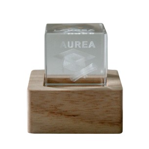 Bomboniera LAMPO  LAUREA  CUBO CRYSTALL CM.6X6   ART 07A248