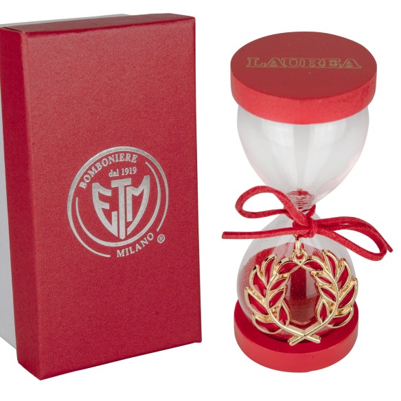 Bomboniera Gold ALLORO CLESSIDRA  h.13 Con Scatola art 07A262