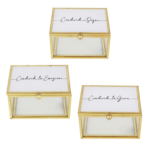 Bomboniera  Share Scatola  cm.8x6,5 h.5  set 3pz   art 07A227