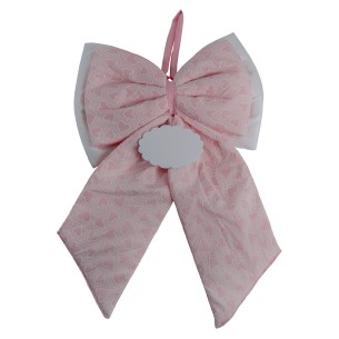 FIOCCO CUORE  NASCITA ROSA  CM.33H.50  1pz   Art AN015