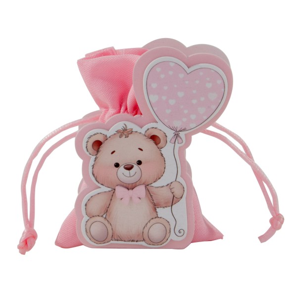 SACCHETTO CENTO CUORI BAG  CM.9 COLORE ROSA   1PZ art SC775