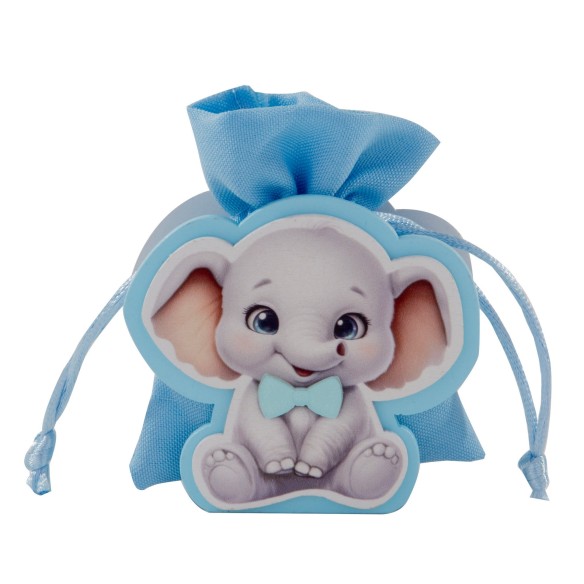SACCHETTO ELEFANTE PINCO  BAG  CM.8 COLORE CIELO   1PZ art SC776