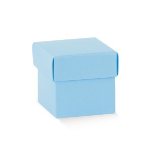 Scatola Bomboniera f/c 5x5x5  Colore Azzurro   confezione 10 pz art 100042S
