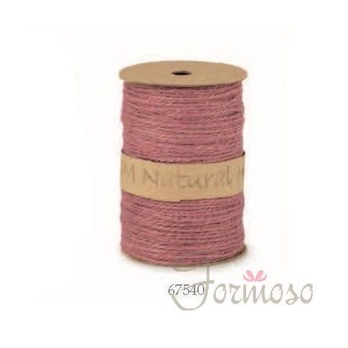 Rotolo bobina cordoncino juta rosa da 100 mt fai da te - art 67540
