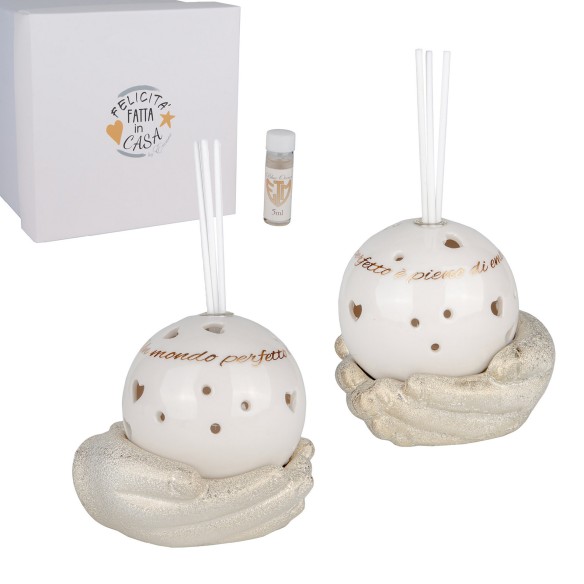 Bomboniera  GOLD ILL.DIFFO.LED  CM.10H10  set 2pz C.BOX    art 02A447