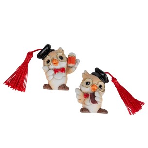 Bomboniera GUFOLO LAUREA MAGNETE  CM.5  SET 2/PZ pz art 04A529