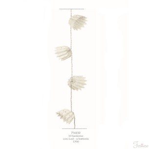 Filo 10 lanterna bianca led batterie da interno decorazione h 1700 mm art 71032