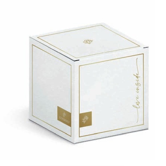 Bomboniera Diffusore Cuore Avorio Perlato c.scatola h.140mm art 200278S
