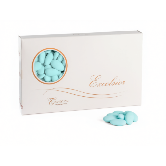 Confetti CELESTE Classici tipo EXCELSIOR PIU' alla mandorla in confezione da 1kg - Art. EXCCEL