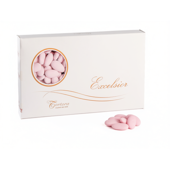 Confetti ROSA Classici tipo EXCELSIOR PIU' alla mandorla in confezione da 1kg - Art. EXCPINK