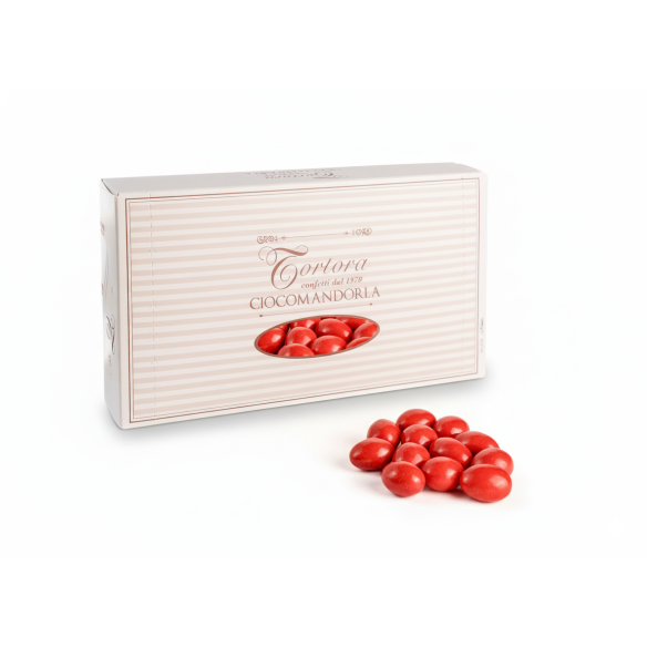 Confetti cioccomandorla ROSSO in confezione da 1kg - Art CIOCRED