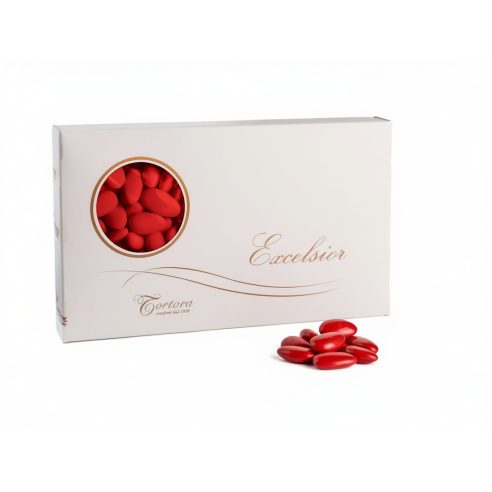 Confetti Classici AVOLA alla mandorla ROSSO in confezione da 1kg - Art. MORRED