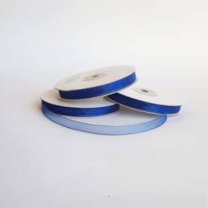 Nastro organza 1 cm rotolo bobina da 50 mt BLU AVION fai da te - art E2018