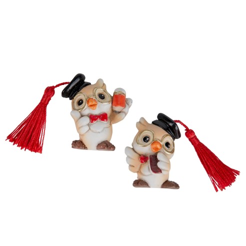 Bomboniera GUFOLO LAUREA MAGNETE CM.5  12PZ 2/SOGG. art 04A529